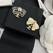 Kitlife Chanel Bow Camellia Double C Pendant Earrings  - 3