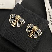Kitlife Chanel Bow Camellia Double C Pendant Earrings  - 2