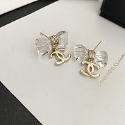 Kitlife Chanel 25P Crystal Bow Letter Earrings - 6