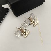Kitlife Chanel 25P Crystal Bow Letter Earrings - 4
