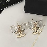 Kitlife Chanel 25P Crystal Bow Letter Earrings - 3