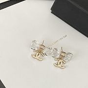 Kitlife Chanel 25P Crystal Bow Letter Earrings - 2