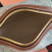 Kitlife Gucci Mini GG Handbag Blue & Brown Leather Trim 859975 20x13x13cm - 3