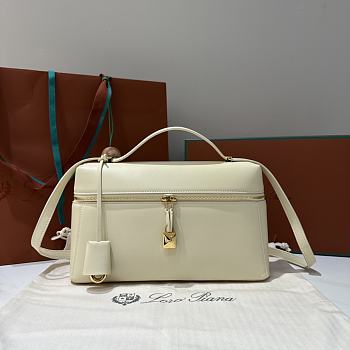 Kitlife Loro Piana Crossbody Bag White 27x10x16cm