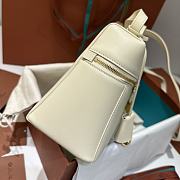 Kitlife Loro Piana Crossbody Bag White 27x10x16cm - 3