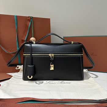 Kitlife Loro Piana Crossbody Bag Black 27x10x16cm