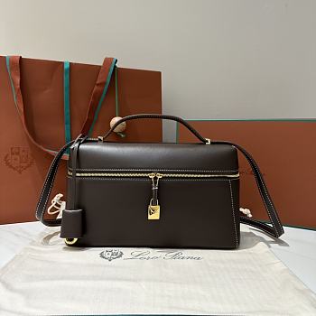 Kitlife Loro Piana Crossbody Bag Dark Brown 27x10x16cm