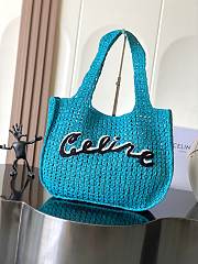 Kitlife Celine Large Hobo Panier In Blue Raffia 53x34x11cm - 1
