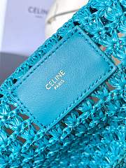 Kitlife Celine Large Hobo Panier In Blue Raffia 53x34x11cm - 3