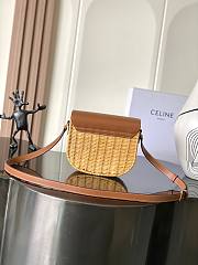 Kitlife Celine Raffia Calfskin Triomphe Besace Natural Tan 110413 18.5cm - 4