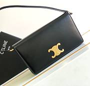 Kitlife Celine Trapeze Triomphe Logo Bag Black 26.2x14.5x2cm - 1