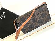 Kitlife Celine Trapeze Triomphe Logo Bag Triomphe Canvas and Tan 26.2x14.5x2cm - 5