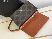 Kitlife Celine Trapeze Triomphe Logo Bag Triomphe Canvas and Tan 26.2x14.5x2cm - 4