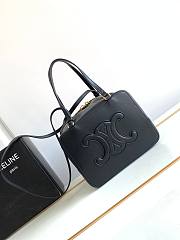 Kitlife Celine Folded Cube Black Smooth Leather Bag 20x15x13cm - 1