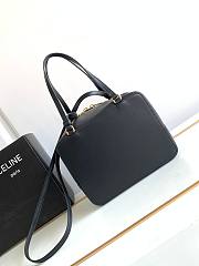 Kitlife Celine Folded Cube Black Smooth Leather Bag 20x15x13cm - 4