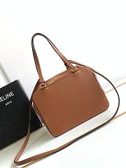 Kitlife Celine Folded Cube Brown Smooth Leather Bag 20x15x13cm - 4