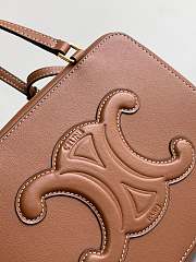 Kitlife Celine Folded Cube Brown Smooth Leather Bag 20x15x13cm - 2