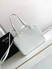 Kitlife Celine Folded Cube White Smooth Leather Bag 20x15x13cm - 2