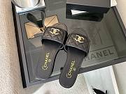 Kitlife Chanel Black CC Logo Turnlock Slides - 6