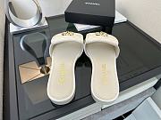Kitlife Chanel White CC Logo Turnlock Slides - 4