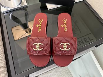 Kitlife Chanel Red CC Logo Turnlock Slides
