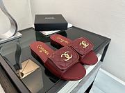 Kitlife Chanel Red CC Logo Turnlock Slides - 6