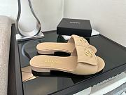 Kitlife Chanel Beige CC Logo Turnlock Slides - 5