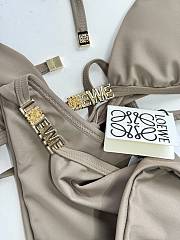 Kitlife Loewe 25 Metal Chain Swimsuit Taupe - 2