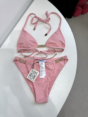 Kitlife Loewe 25 Metal Chain Swimsuit Pink