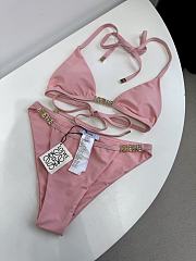 Kitlife Loewe 25 Metal Chain Swimsuit Pink - 2