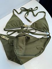 Kitlife Loewe 25 Metal Chain Swimsuit Green Olive - 4