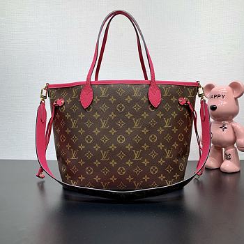 Kitlife Louis Vuitton Neverfull Bandoulière Inside Out MM Bag Pink M12707 31x28x14cm