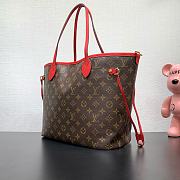 Kitlife Louis Vuitton Neverfull Bandoulière Inside Out MM Bag Red M12708 31x28x14cm - 2