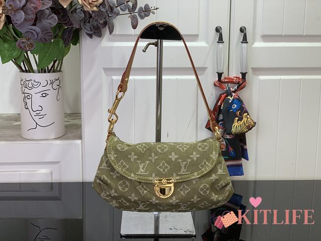 Kitlife Louis Vuitton Sunset Bag Green Denim M95050 26x15x9cm - 1