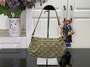 Kitlife Louis Vuitton Sunset Bag Green Denim M95050 26x15x9cm - 5