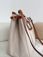 Kitlife Valentino Garavani Antibes Canvas Bag In Natural & Brown 41x33x20cm - 6