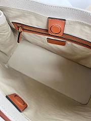 Kitlife Valentino Garavani Antibes Canvas Bag In Natural & Brown 41x33x20cm - 4