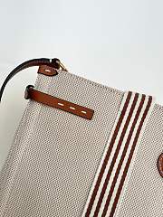 Kitlife Valentino Garavani Antibes Canvas Bag In Natural & Brown 41x33x20cm - 3