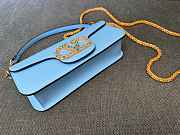 Kitlife Valentino Garavani Loco Shoulder Bag Light Blue With Colored Diamond Buckle 27x13x6cm  - 5