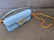 Kitlife Valentino Garavani Loco Shoulder Bag Light Blue With Colored Diamond Buckle 27x13x6cm  - 4