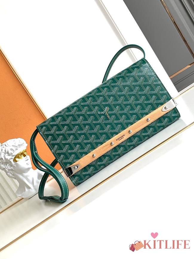 Kitlife Goyard Monte-Carlo Small Clutch Green 14.5x4x25cm - 1