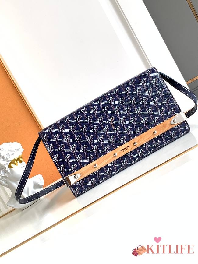Kitlife Goyard Monte-Carlo Small Clutch Dark Blue 14.5x4x25cm - 1