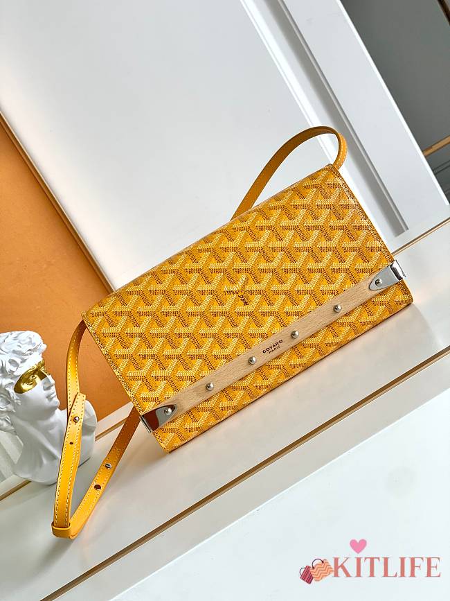 Kitlife Goyard Monte-Carlo Small Clutch Yellow 14.5x4x25cm - 1