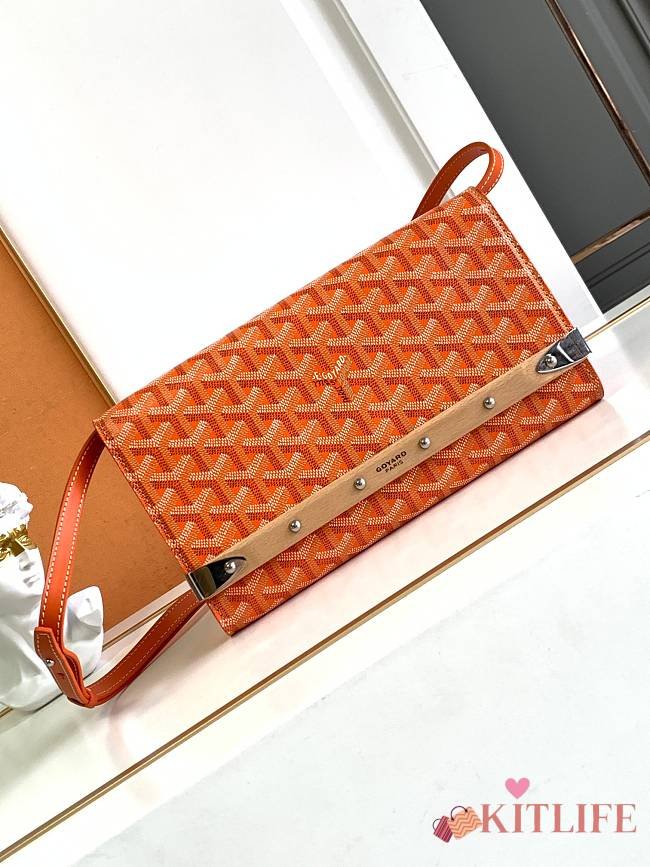 Kitlife Goyard Monte-Carlo Small Clutch Orange 14.5x4x25cm - 1