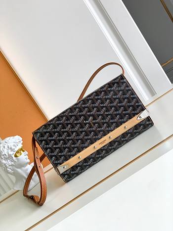 Kitlife Goyard Monte-Carlo Small Clutch Black & Brown 14.5x4x25cm