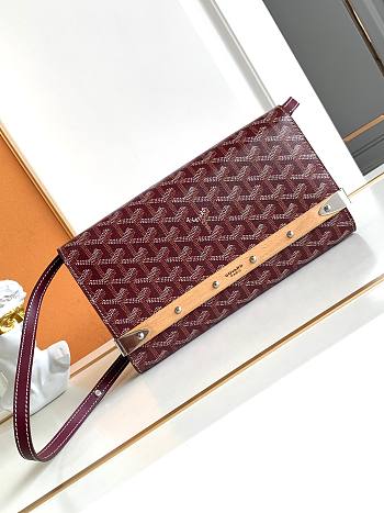 Kitlife Goyard Monte-Carlo Small Clutch Burgundy 14.5x4x25cm
