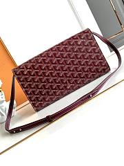 Kitlife Goyard Monte-Carlo Small Clutch Burgundy 14.5x4x25cm - 3