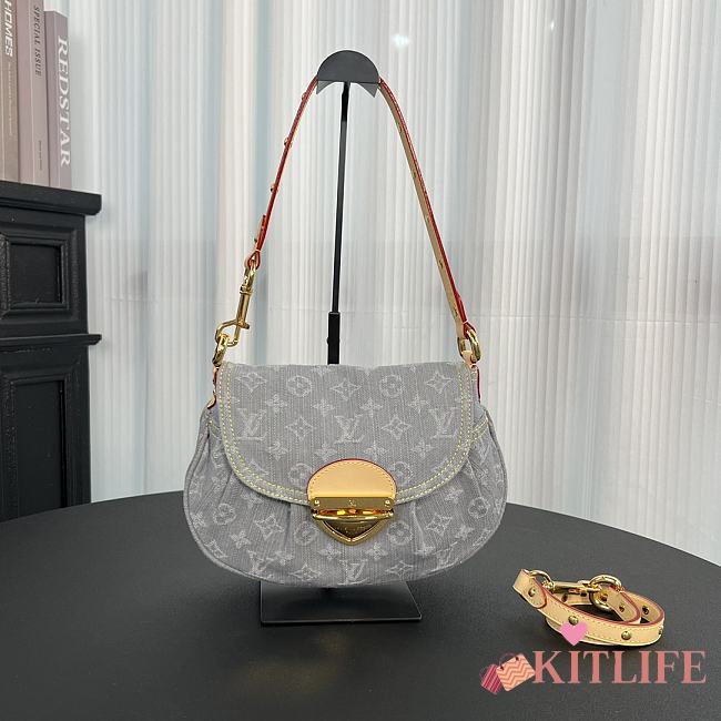 Kitlife Louis Vuitton Sunset Bag Grey Monogram DenimM13347 27×18×3cm - 1