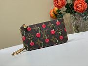 Kitlife Louis Vuitton Brown Monogram Cherry Key Pouch M95042 12x7x1.5cm - 1