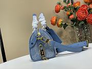 Kitlife Louis Vuitton Speedy 18 Bandoulière Bag Blue Denim Damier N00208 12x10x18cm - 5